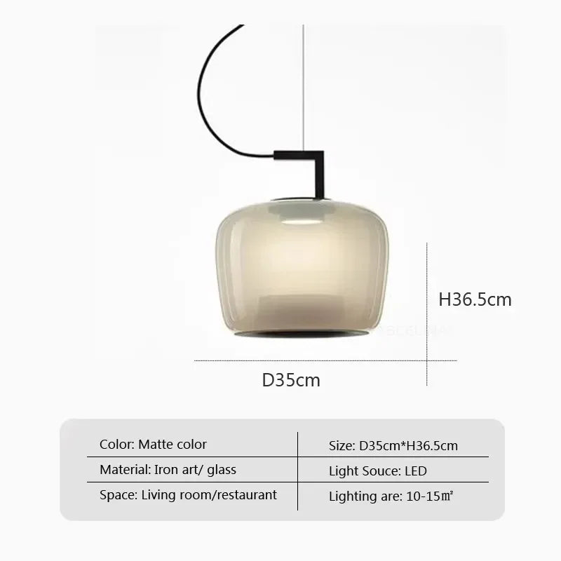 Pendente de Vidro Criativo Moderno para Sala, Quarto e Bar