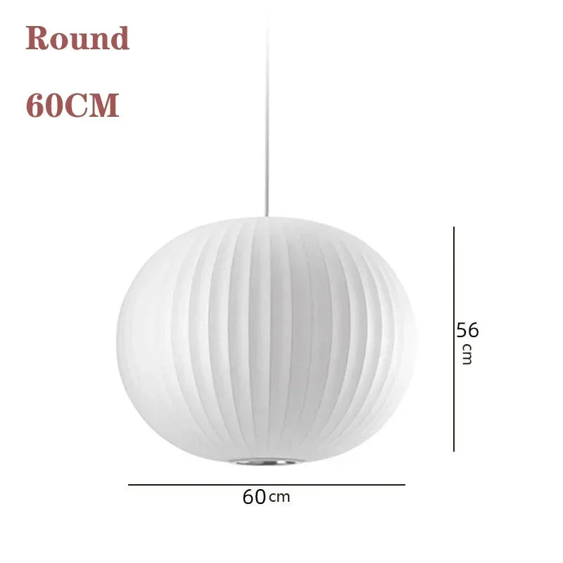 Pendente Lanterna de Tecido Branco LED