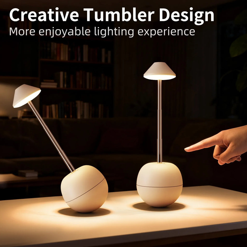 Luminária de Mesa LED Recarregável Decorativa com Controle Remoto