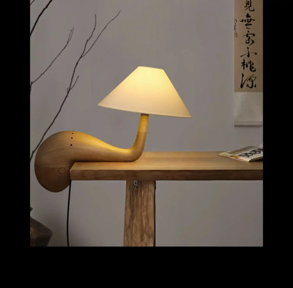 Luminária de Mesa Madeira Criativa para Quarto e Sala – Atmosfera Aconchegante