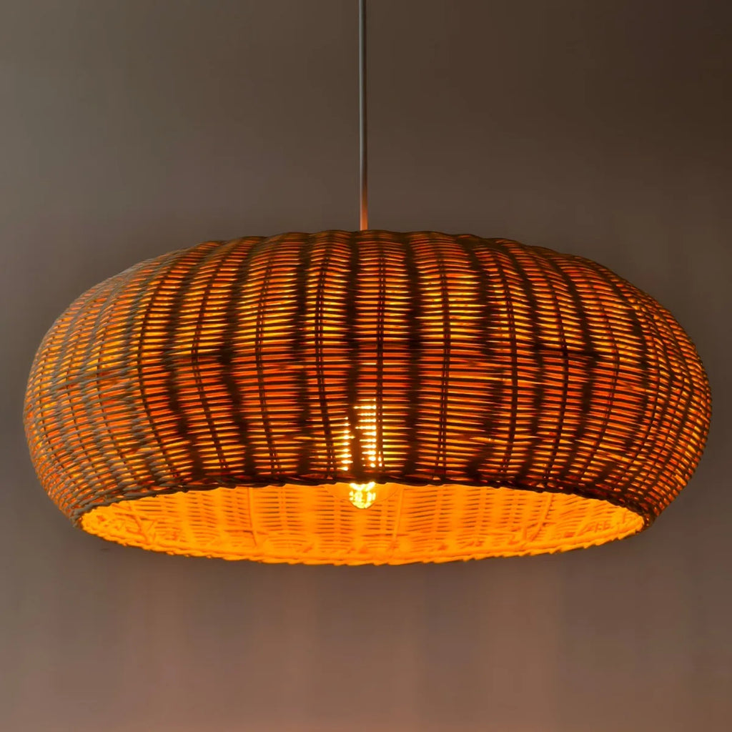 Pendente Artesanal de Rattan e Vime Boho