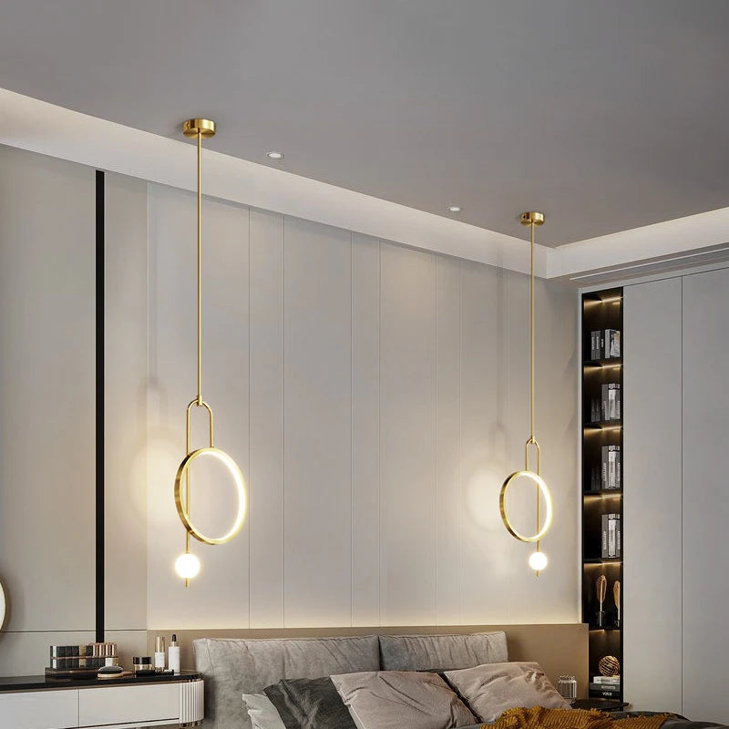 Pendente LED Circular — Luminária para Quarto
