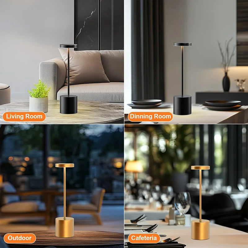 Luminária LED Recarregável Touch Mesa Sala Jantar Quarto