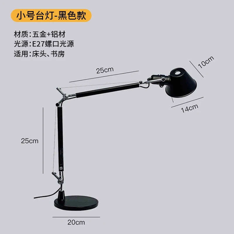 Luminária de Mesa Dobrável Braço Retrátil – LED Proteção Ocular Escritório