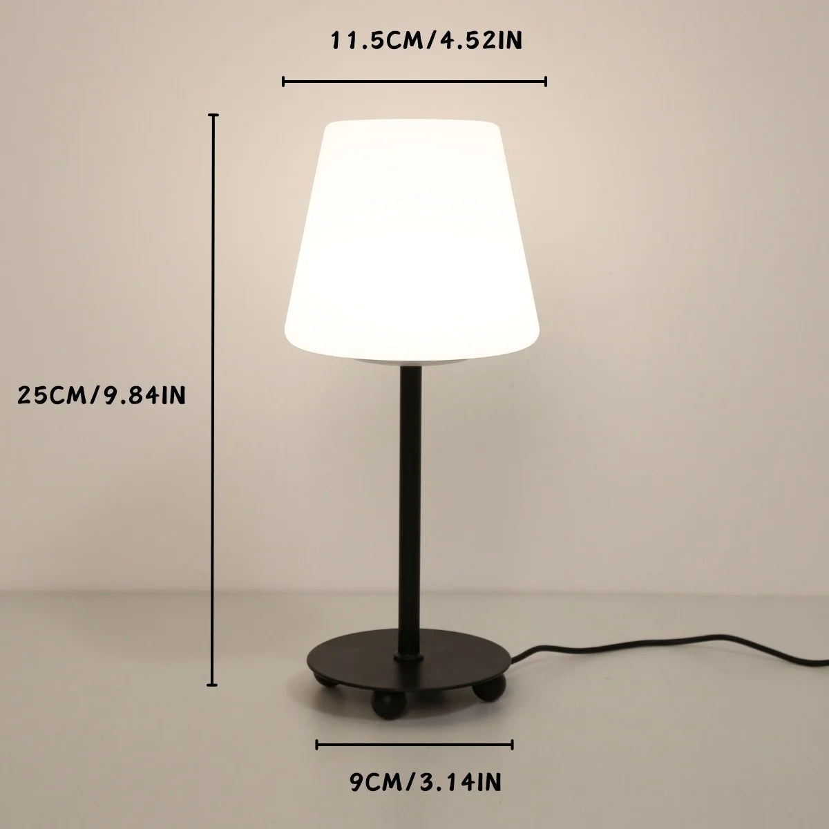 Luminária Cream LED USB 3 Cores Quarto Sala Escritório