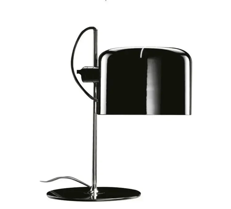 Luminária de Mesa Italiana Preta Minimalista – Designer para Sala e Escritório