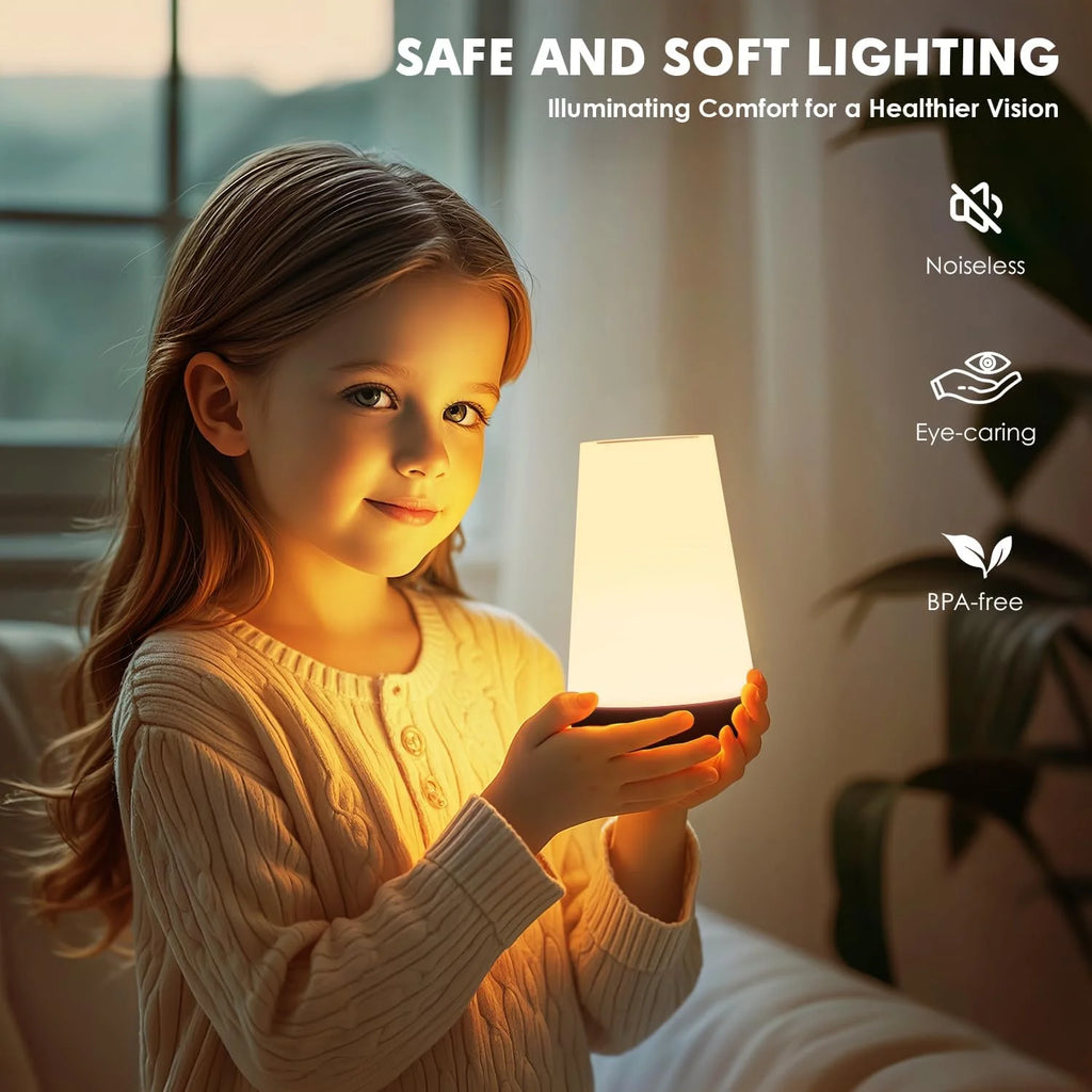 Luminária Noturna Recarregável 13 Cores Touch Bebê Portátil