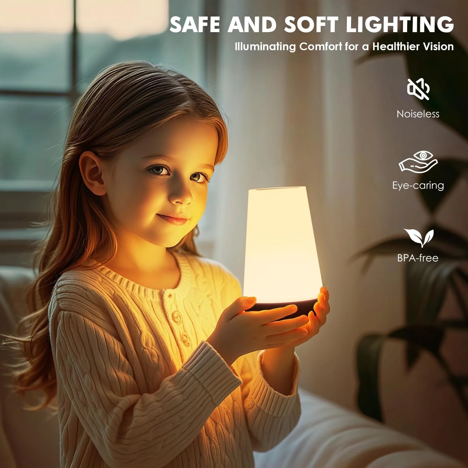 Luminária Noturna Recarregável 13 Cores Touch Bebê Portátil