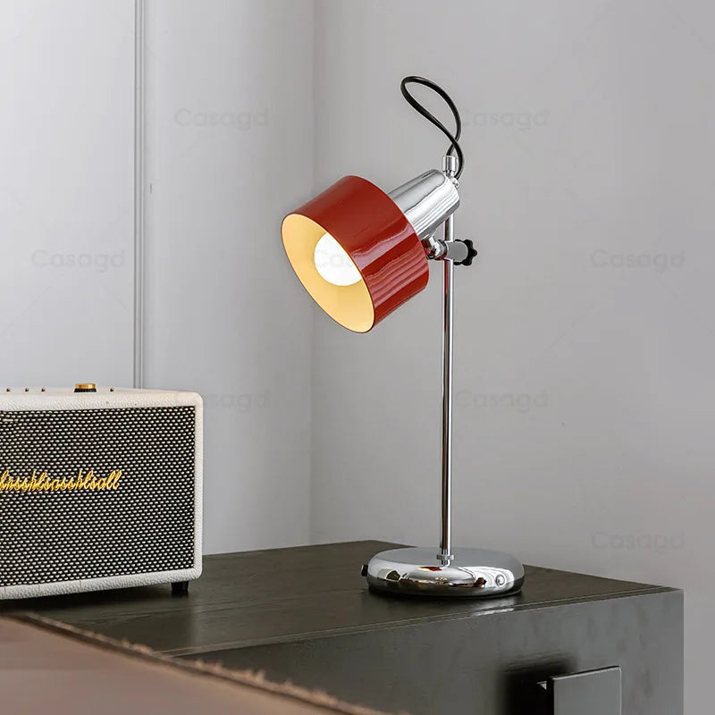 Luminária de Mesa Retrô Bauhaus Haste Regulável E27 – Sala e Escritório