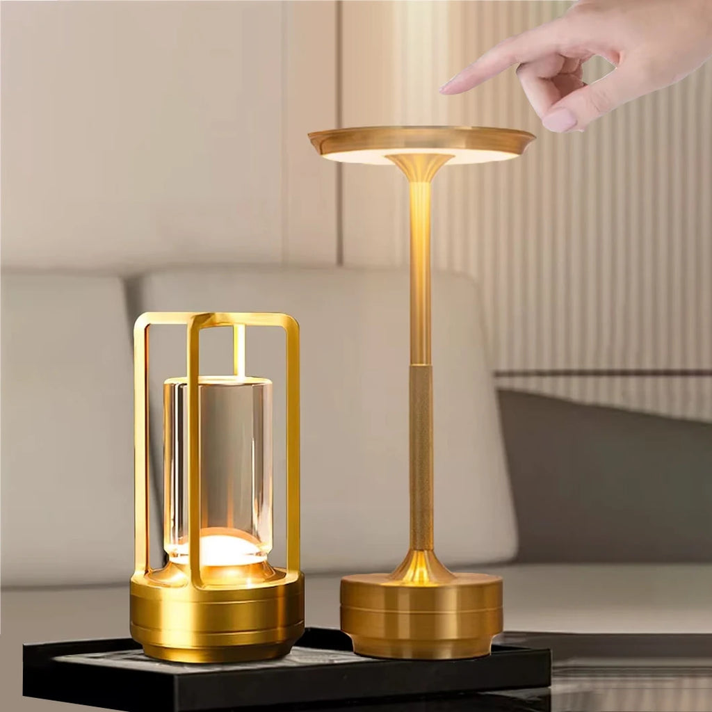 Luminária de Mesa Sem Fio Recarregável Touch LED – Bar, Restaurante e Hotel