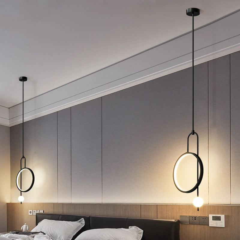 Pendente LED Circular — Luminária para Quarto