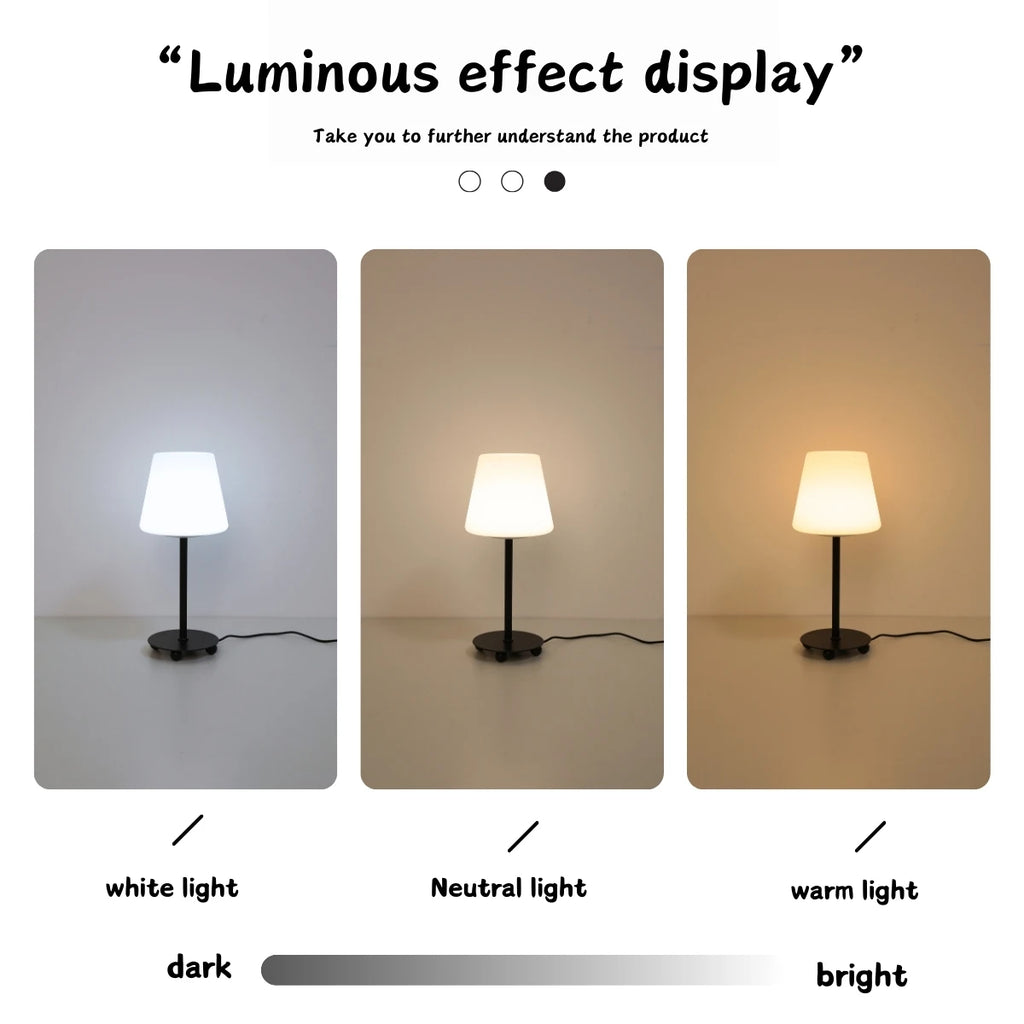 Luminária Cream LED USB 3 Cores Quarto Sala Escritório