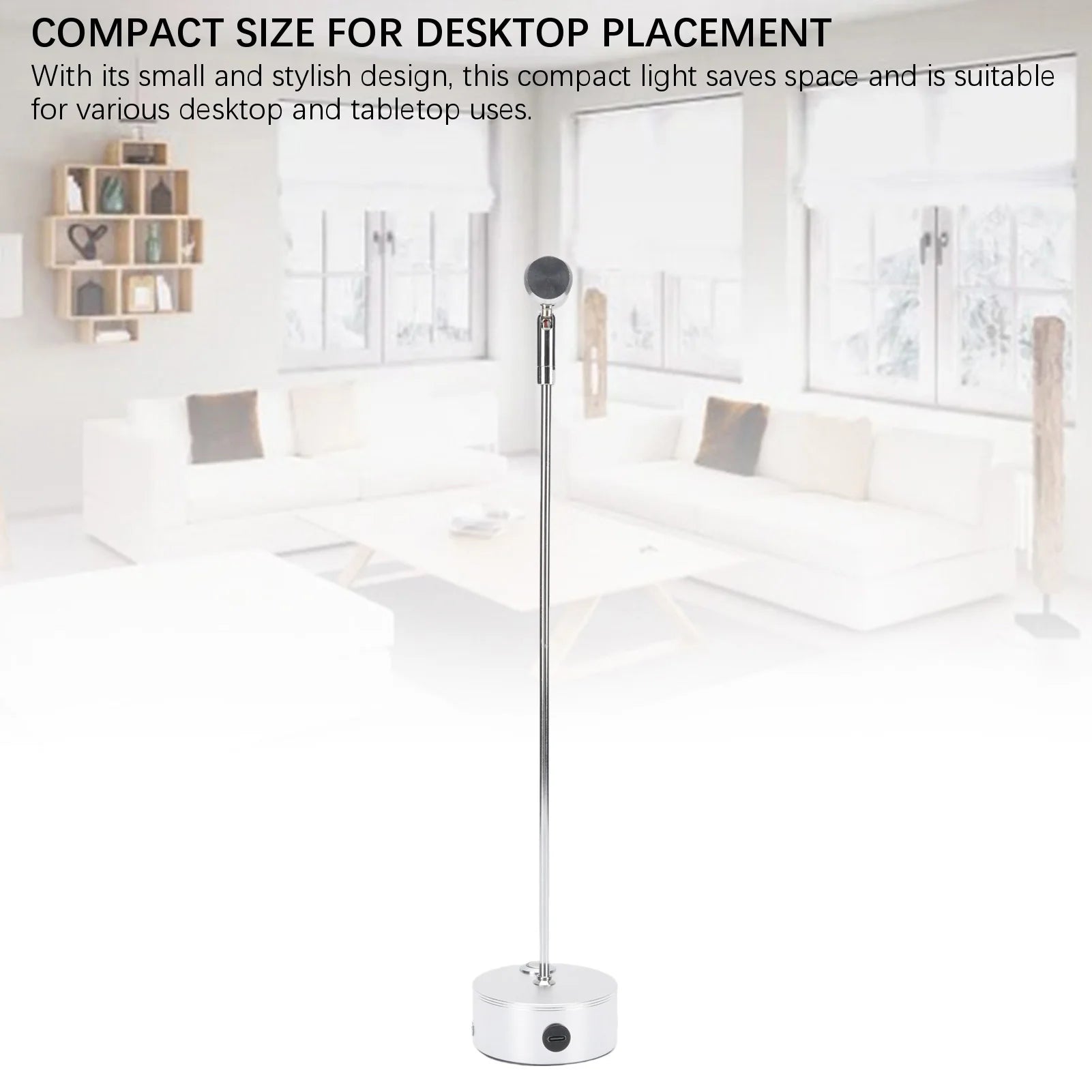 Spot de Mesa 3W Recarregável Touch – 3 Cores para Joalheria e Vitrine