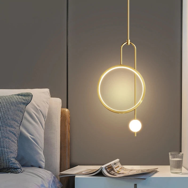 Pendente LED Circular — Luminária para Quarto