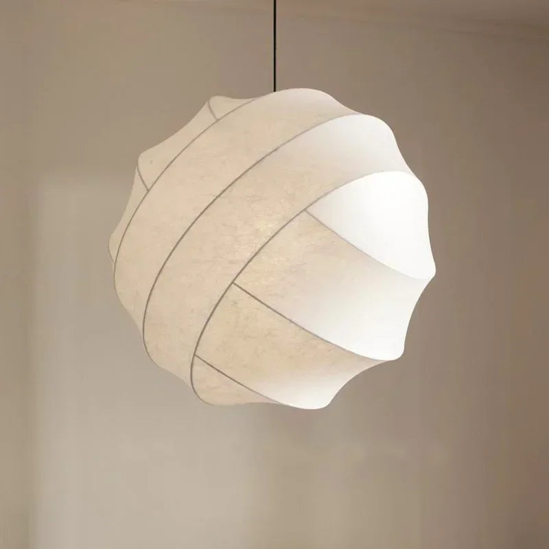 Pendente Esférico de Papel Wabi-Sabi