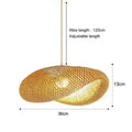 Lustre Artesanal Chapéu de Palha em Bambu e Rattan para Sala de C...