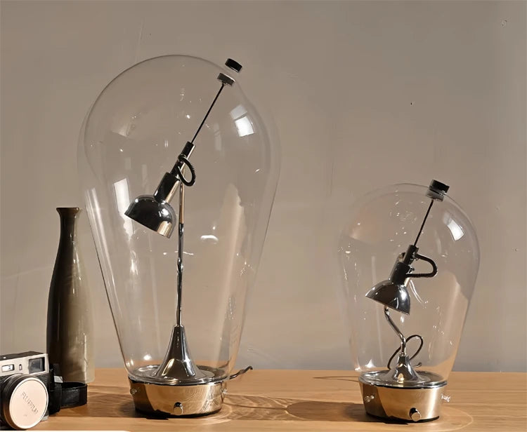 Luminária Italiana Vintage Vidro Rotativo Dimmer Mesa