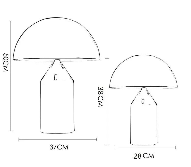 Luminária de Mesa Cogumelo LED Nórdica Proteção Visual