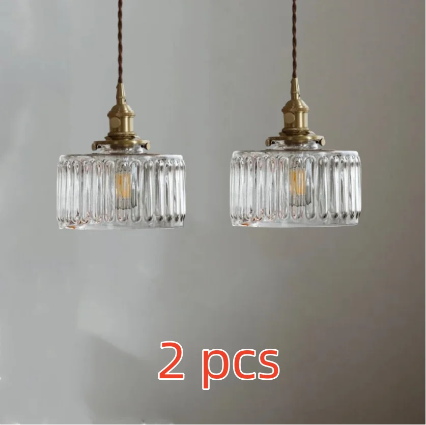 Pendente de Vidro Dourado Vintage LED