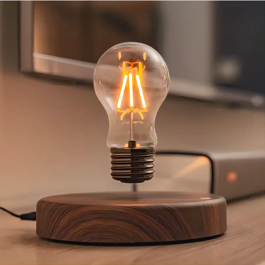 Luminária com Levitação Magnética – Bulbo Flutuante LED para Decoração