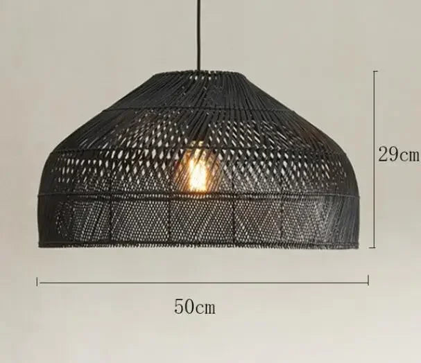 Pendente Elroa - Rattan e Linho - hall boho natural