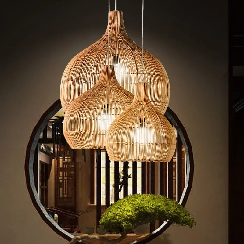 Pendente Ellea - Rattan Natural - hall boho natural