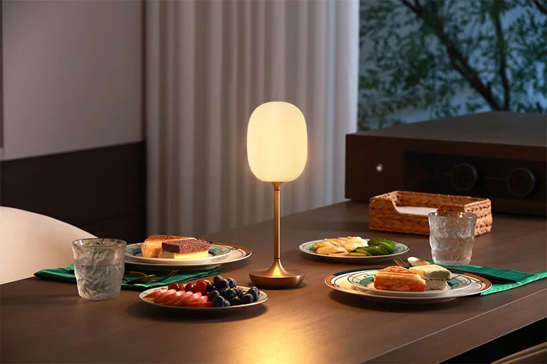 Luminária de Mesa LED Recarregável Sem Fio Touch – Portátil Estilo Vela