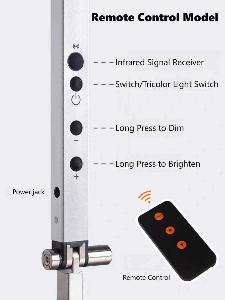 Luminária de Mesa 8W Braço Articulado com Dimmer LED – Proteção Ocular