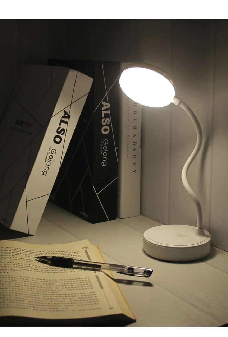 Luminária de Mesa LED USB Flexível com Dimmer 3 Níveis – Proteção Ocular