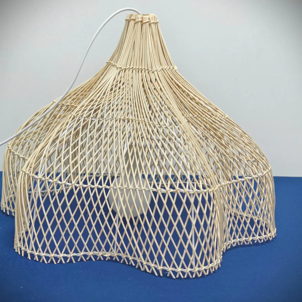 Lustre Artesanal Rattan Estilo Japonês