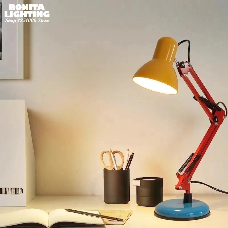 Luminária de Mesa Colorida com Garra 360° – Proteção Ocular 3 Temperaturas