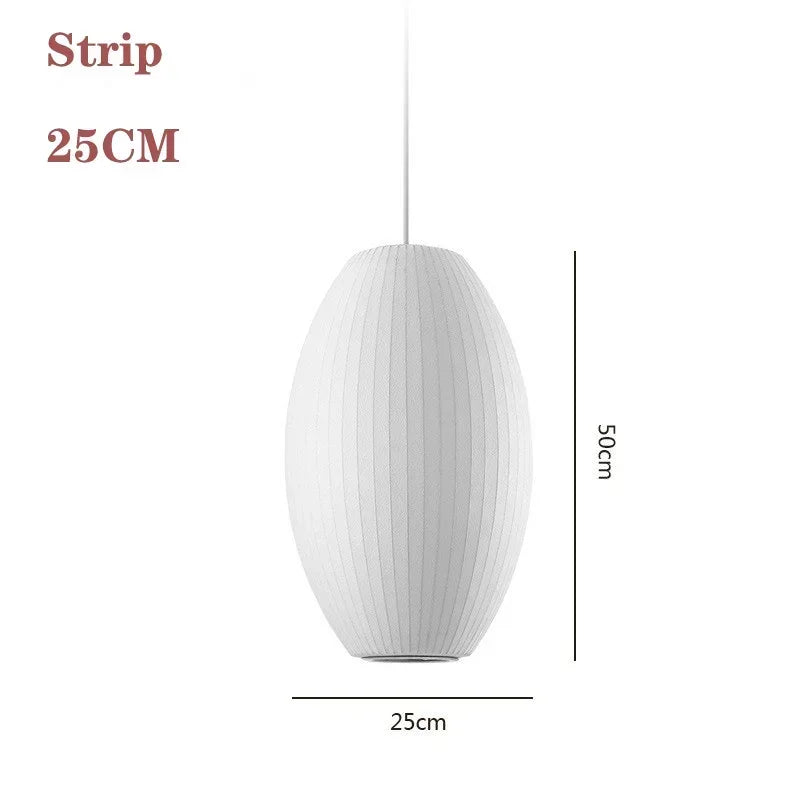 Pendente Lanterna de Tecido Branco LED