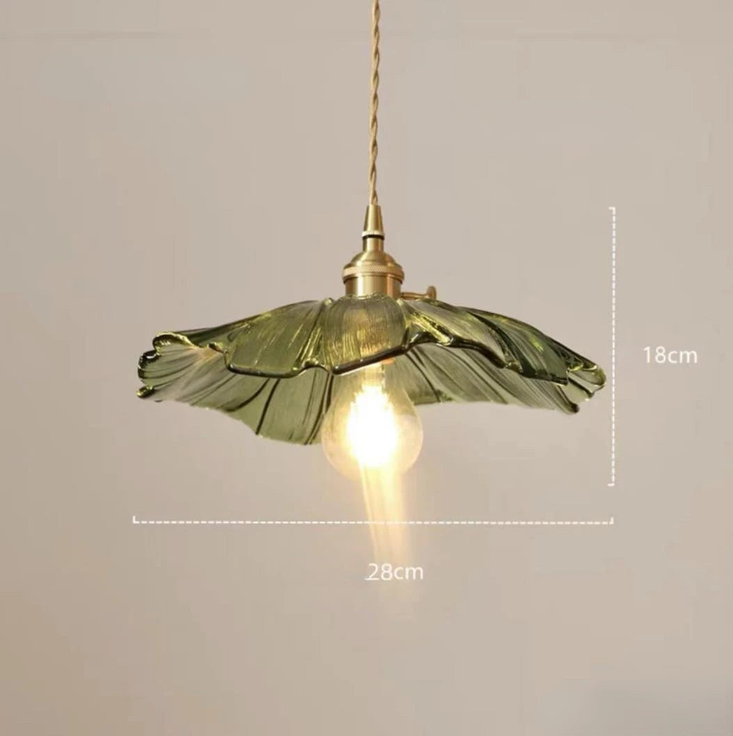Pendente de Vidro Floral — Luminária Decorativa para Sala