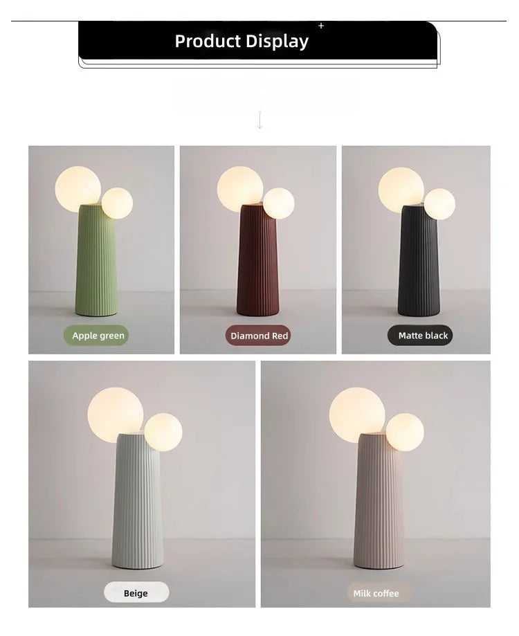 Luminaria de Mesa Arleuna - Acabamento Natural - mesa lateral escultural