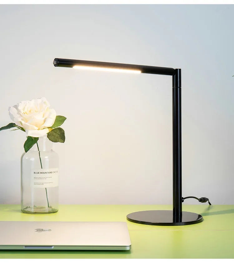 Mini Luminária de Mesa Metal USB LED com Dimmer – Minimalista