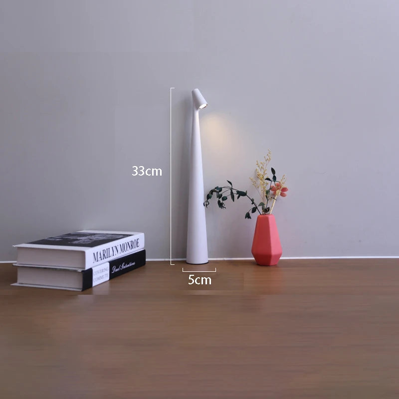 Luminária de Mesa LED Touch USB Minimalista – Atmosfera para Cabeceira