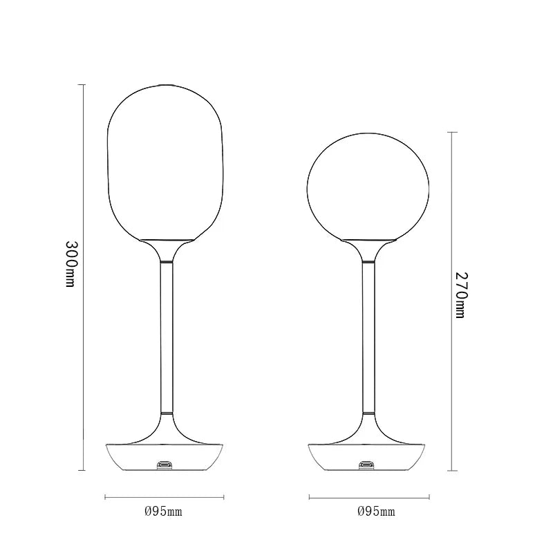 Luminária de Mesa LED Recarregável Sem Fio Touch – Portátil Estilo Vela