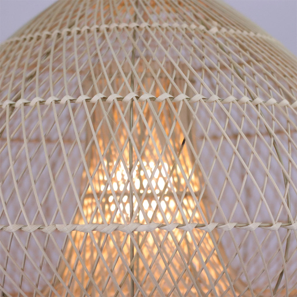 Pendente Cúpula em Rattan Trançado Natural