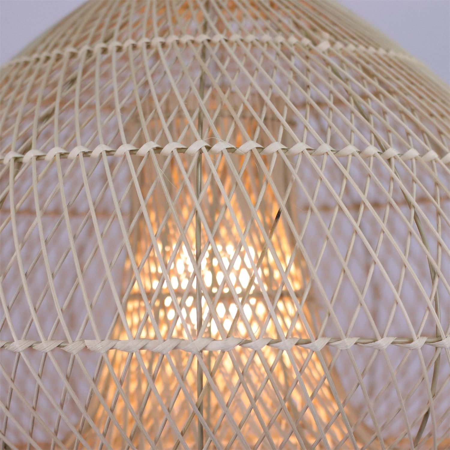 Pendente Cúpula em Rattan Trançado Natural