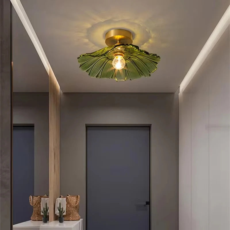 Pendente Floral em Vidro Colorido para Sala e Quarto — E27