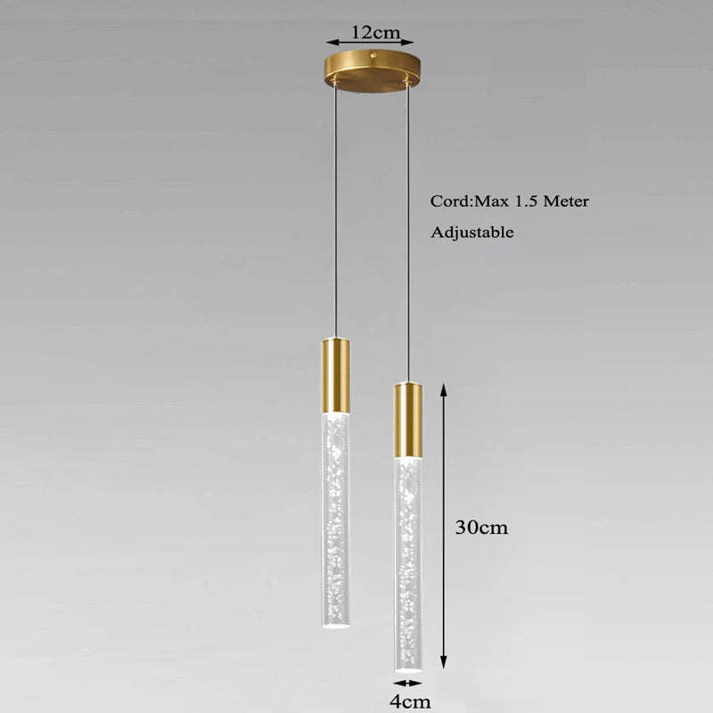 Pendente de Cristal LED Mini para Ilha da Cozinha