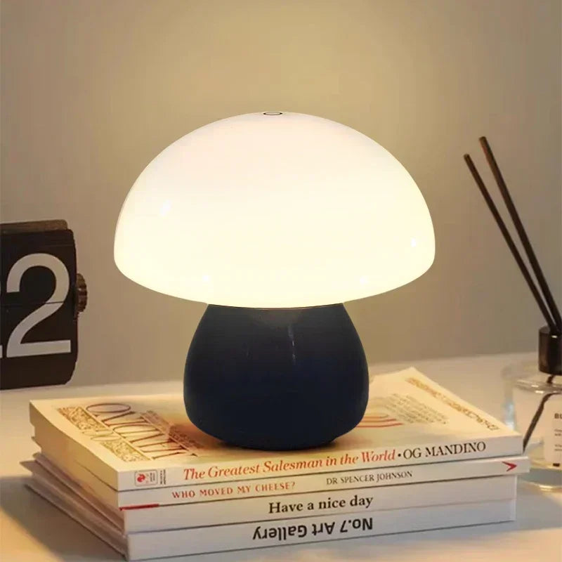 Luminária Cogumelo LED Touch Dimmer USB Recarregável