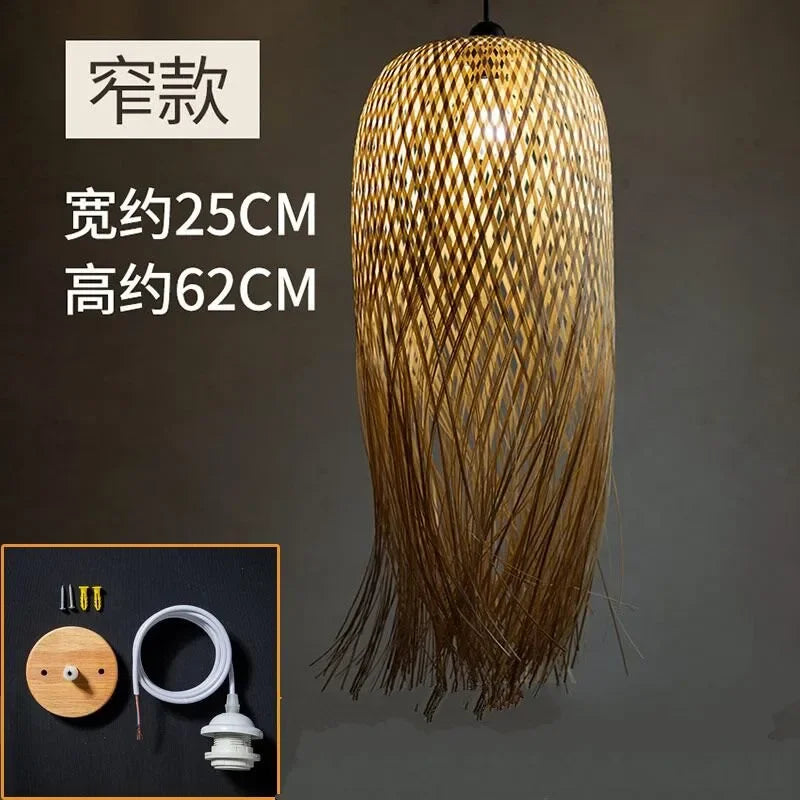Pendente Elmiena - Bambu Natural - quarto boho natural