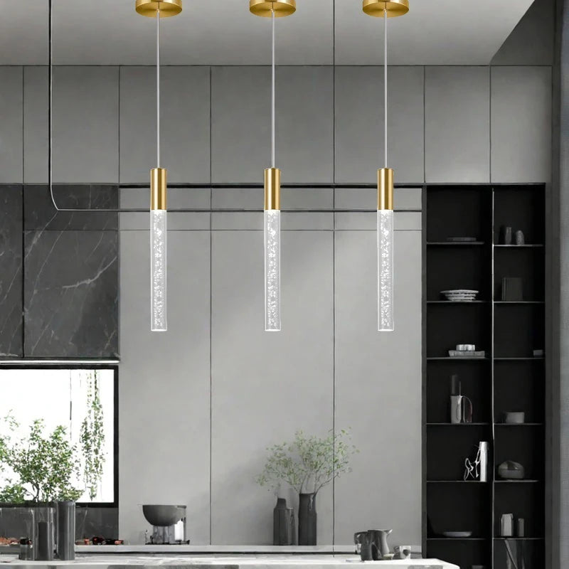 Pendente de Cristal LED Mini para Ilha da Cozinha