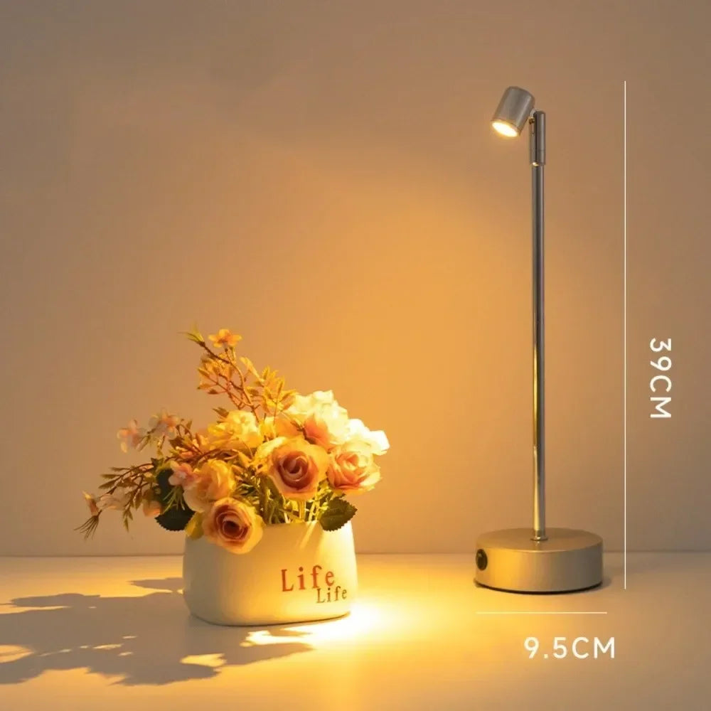 Luminária Spot Retrô Touch Recarregável – Decoração para Bar e Mesa