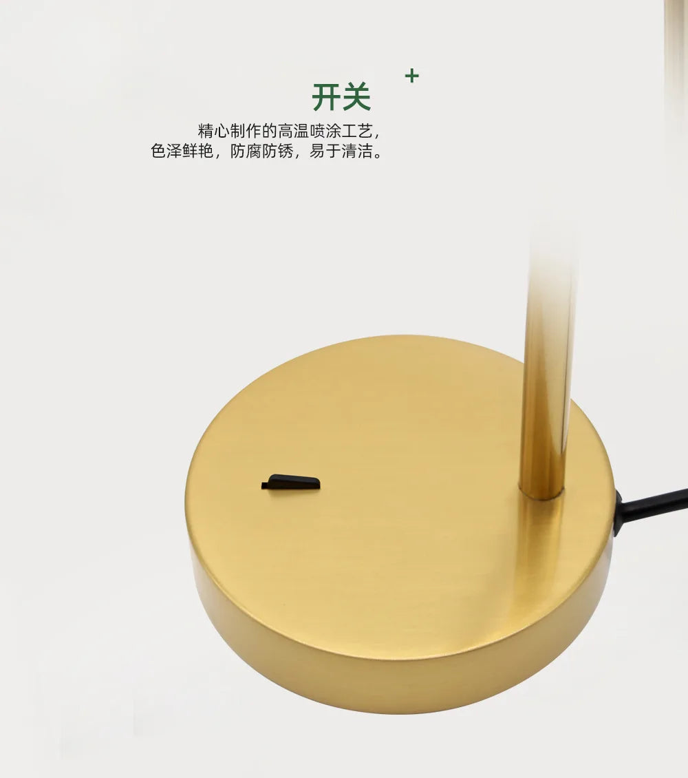 Luminária de Mesa Metal Minimalista para Hotel e Quarto – Designer