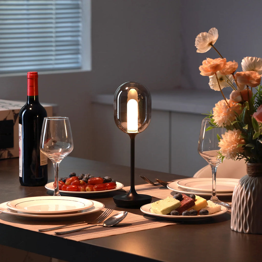 Luminária de Mesa LED Recarregável Sem Fio Touch – Portátil Estilo Vela