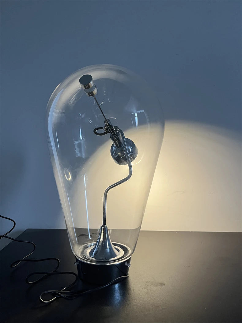 Luminária Italiana Vintage Vidro Rotativo Dimmer Mesa