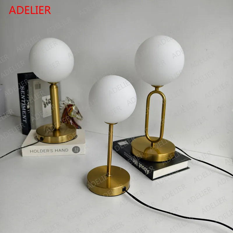 Luminaria de Mesa Arcaira - Vidro Texturizado - escritorio organico moderno