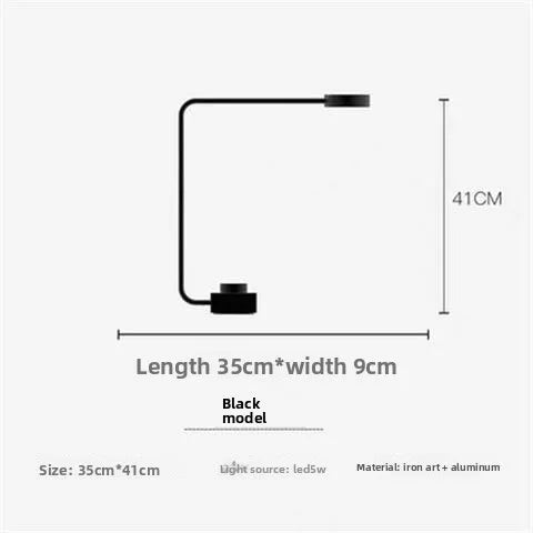 Luminária de Mesa Italiana Dimmável LED – Minimalista para Cabeceira